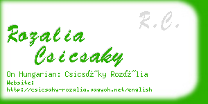 rozalia csicsaky business card